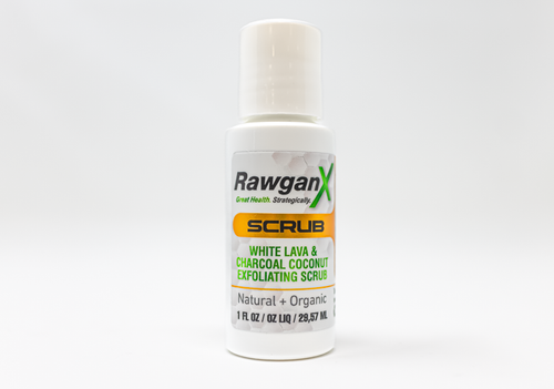 RawganX White Lava & Charcoal Coconut Exfoliating Cleanser 1oz